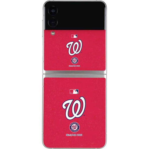 MLB Washington Nationals - Solid Distressed Galaxy Z Flip4 5G Skin