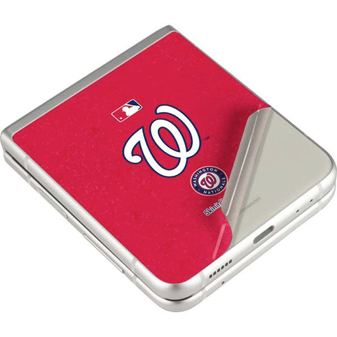MLB Washington Nationals - Solid Distressed Galaxy Z Flip4 5G Skin