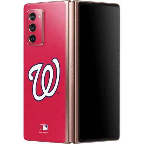 MLB Washington Nationals - Solid Distressed Galaxy Z Fold2 5G Skin