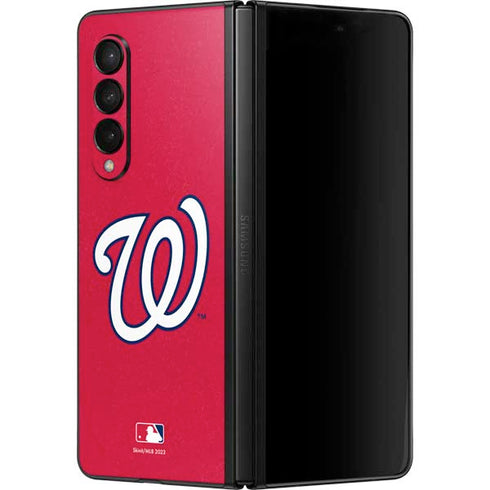 MLB Washington Nationals - Solid Distressed Galaxy Z Fold3 5G Skin