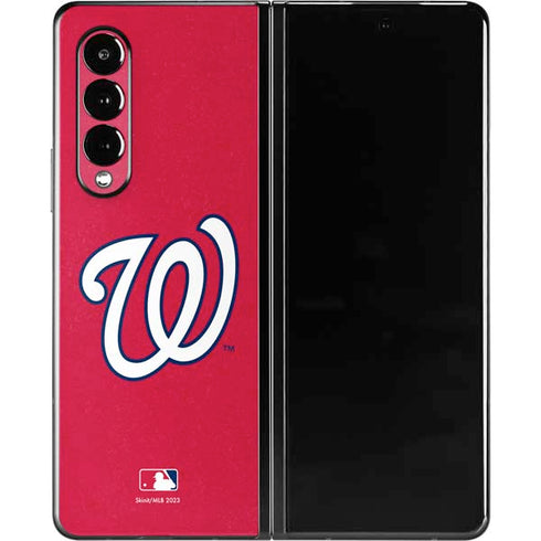 MLB Washington Nationals - Solid Distressed Galaxy Z Fold3 5G Skin