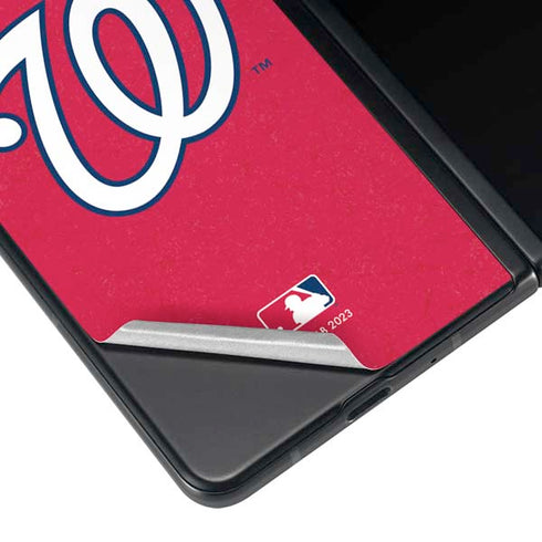 MLB Washington Nationals - Solid Distressed Galaxy Z Fold3 5G Skin