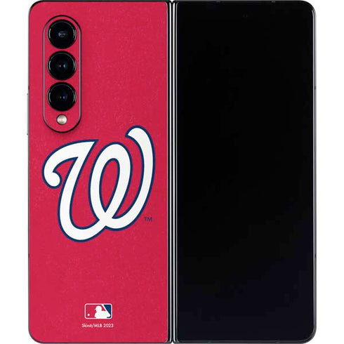 MLB Washington Nationals - Solid Distressed Galaxy Z Fold4 5G Skin