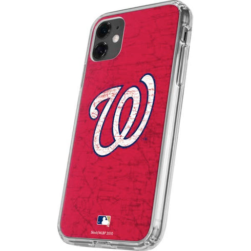 MLB Washington Nationals - Solid Distressed iPhone 11 Clear Case