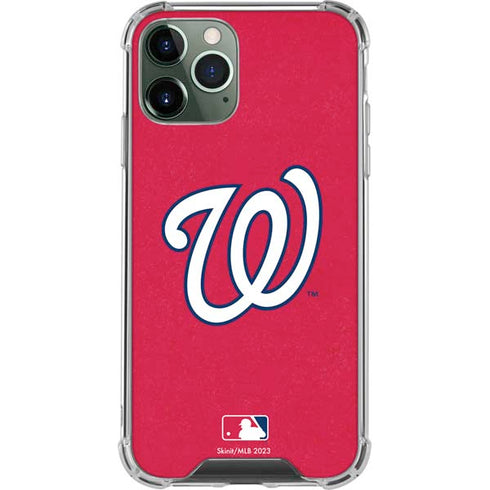 MLB Washington Nationals - Solid Distressed iPhone 11 Pro Max Clear Case