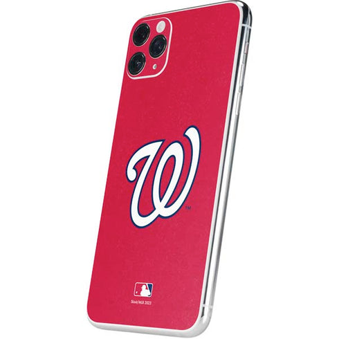 MLB Washington Nationals - Solid Distressed iPhone 11 Pro Max Skin