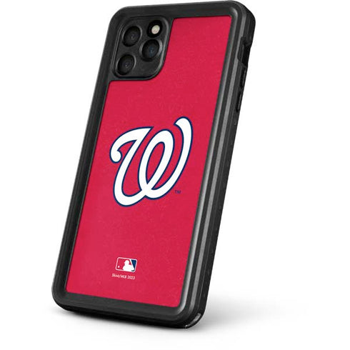 MLB Washington Nationals - Solid Distressed iPhone 11 Pro Waterproof Case