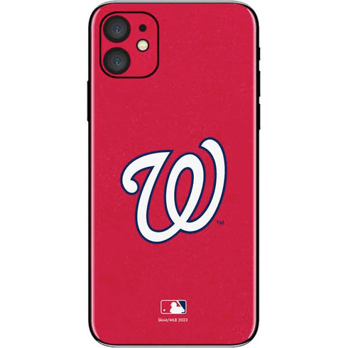 MLB Washington Nationals - Solid Distressed iPhone 11 Skin