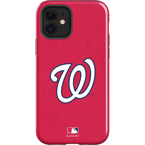 MLB Washington Nationals - Solid Distressed iPhone 12 Impact Case