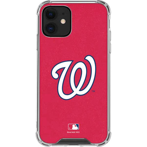 MLB Washington Nationals - Solid Distressed iPhone 12 Mini Clear Case