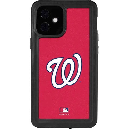 MLB Washington Nationals - Solid Distressed iPhone 12 Mini Waterproof Case