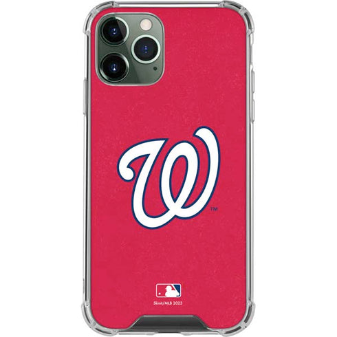 MLB Washington Nationals - Solid Distressed iPhone 12 Pro Clear Case