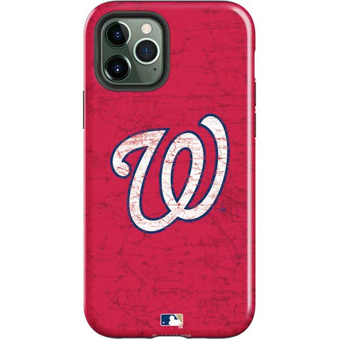 MLB Washington Nationals - Solid Distressed iPhone 12 Pro Max Impact Case