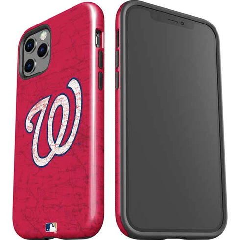 MLB Washington Nationals - Solid Distressed iPhone 12 Pro Max Impact Case