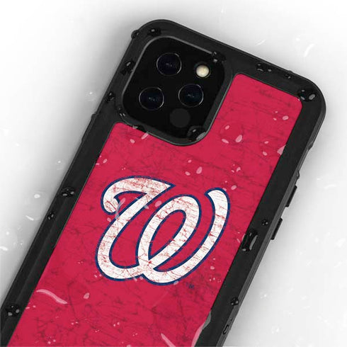 MLB Washington Nationals - Solid Distressed iPhone 12 Pro Max Waterproof Case
