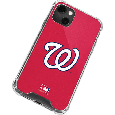 MLB Washington Nationals - Solid Distressed iPhone 13 Mini Clear Case