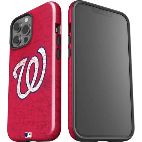 MLB Washington Nationals - Solid Distressed iPhone 13 Pro Max Impact Case