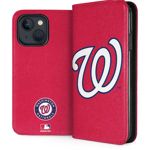 MLB Washington Nationals - Solid Distressed iPhone 14 Folio Case