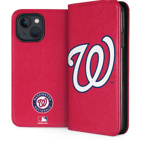 MLB Washington Nationals - Solid Distressed iPhone 14 Plus Folio Case