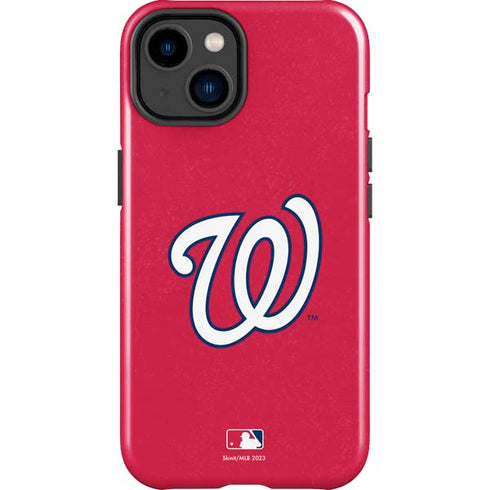 MLB Washington Nationals - Solid Distressed iPhone 15 Plus Impact Case