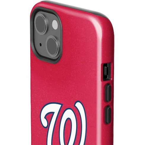 MLB Washington Nationals - Solid Distressed iPhone 15 Plus Impact Case