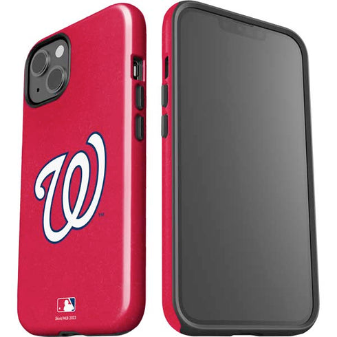 MLB Washington Nationals - Solid Distressed iPhone 14 Plus Impact Case