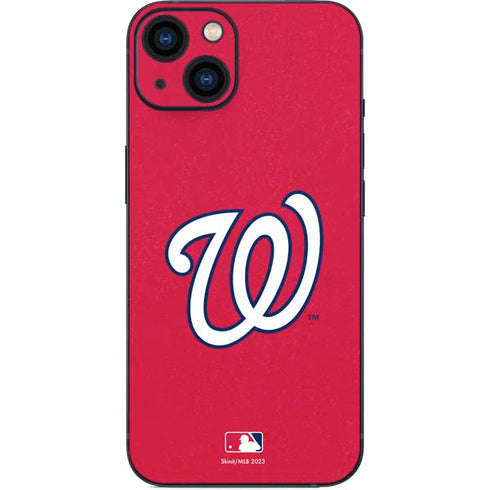 MLB Washington Nationals - Solid Distressed iPhone 14 Plus Skin