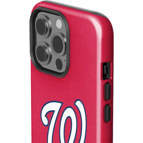 MLB Washington Nationals - Solid Distressed iPhone 15 Pro Impact Case