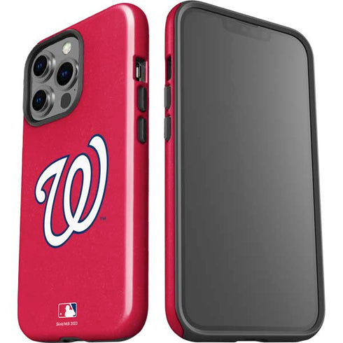 MLB Washington Nationals - Solid Distressed iPhone 15 Pro Impact Case
