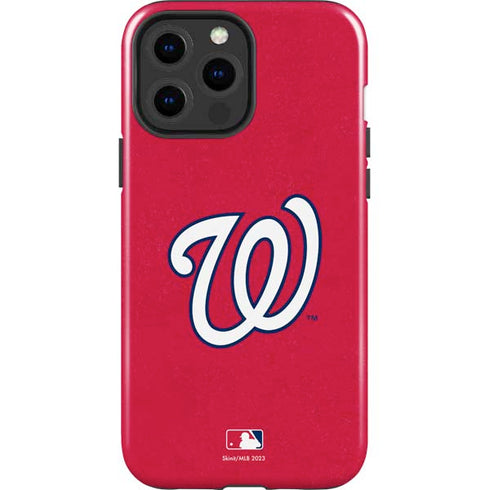 MLB Washington Nationals - Solid Distressed iPhone 15 Pro Max Impact Case