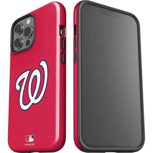 MLB Washington Nationals - Solid Distressed iPhone 14 Pro Max Impact Case