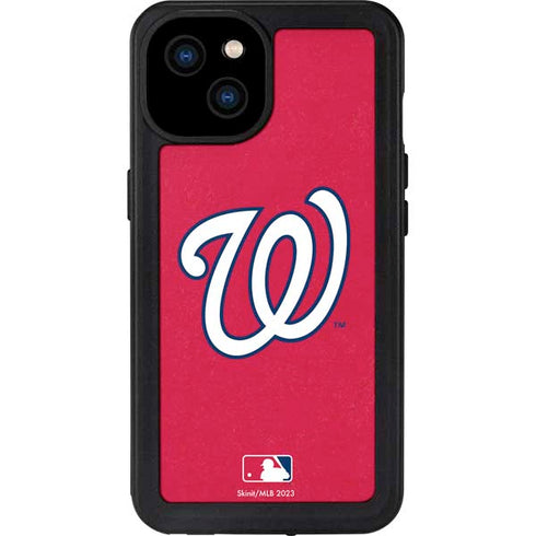 MLB Washington Nationals - Solid Distressed iPhone 15 Plus Waterproof Case
