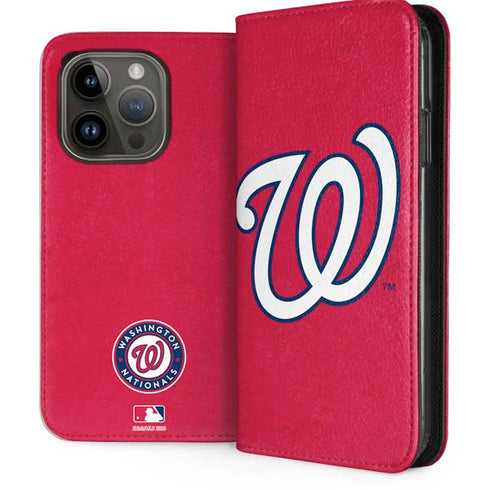 MLB Washington Nationals - Solid Distressed iPhone 15 Pro Folio Case