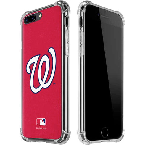 MLB Washington Nationals - Solid Distressed iPhone 7/8 Plus Clear Case