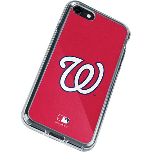 MLB Washington Nationals - Solid Distressed iPhone SE (2nd & 3rd Gen) Clear Case