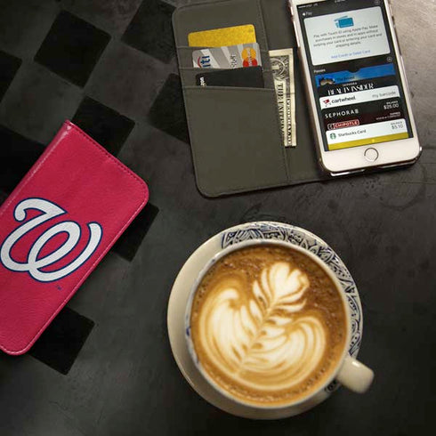 MLB Washington Nationals - Solid Distressed iPhone SE (2nd & 3rd Gen) Folio Case