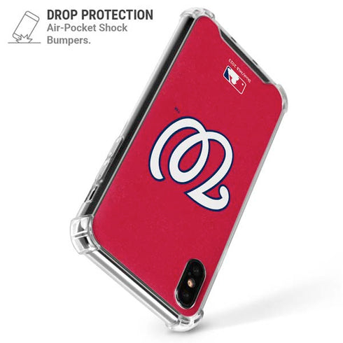 MLB Washington Nationals - Solid Distressed iPhone XS Max Clear Case