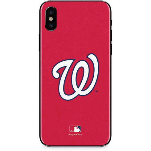 MLB Washington Nationals - Solid Distressed iPhone XS Skin
