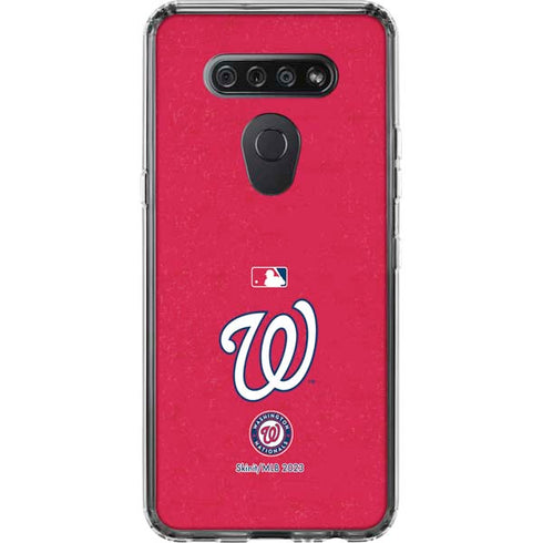 MLB Washington Nationals - Solid Distressed LG K51/Q51 Clear Case
