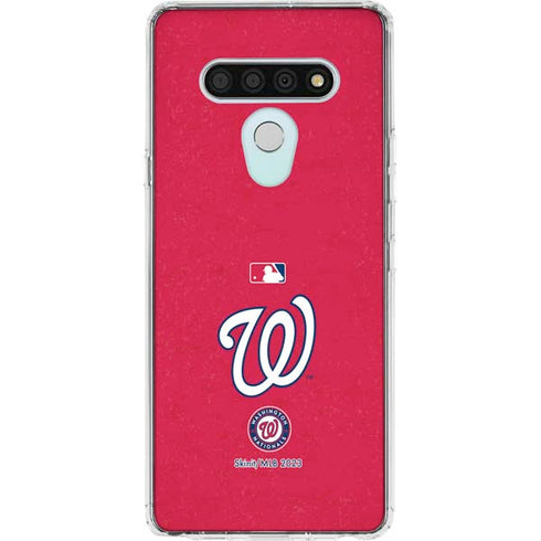 MLB Washington Nationals - Solid Distressed LG Stylo 6 Clear Case
