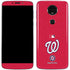 MLB Washington Nationals - Solid Distressed Moto E5 Plus Skin