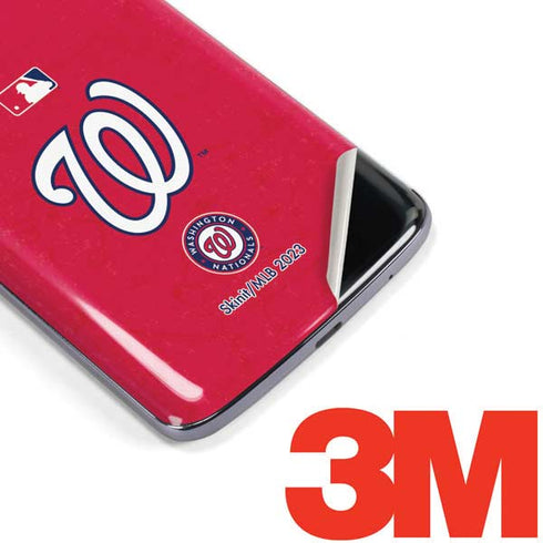 MLB Washington Nationals - Solid Distressed Moto E5 Plus Skin