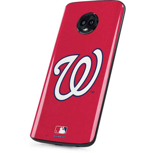 MLB Washington Nationals - Solid Distressed Moto G6 Skin