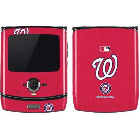 MLB Washington Nationals - Solid Distressed Motorola RAZR Skin