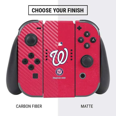 MLB Washington Nationals - Solid Distressed Nintendo Switch Bundle Skin