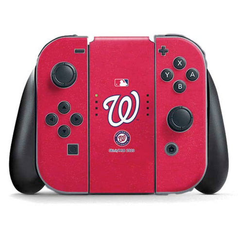 MLB Washington Nationals - Solid Distressed Nintendo Switch (2017-2021) Joy-Con Controller Skin