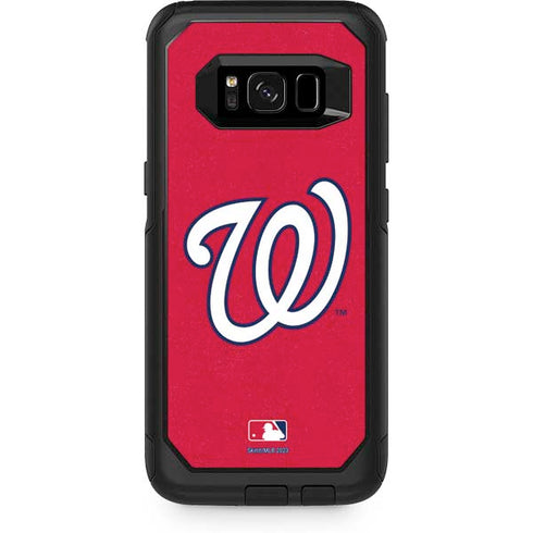 MLB Washington Nationals - Solid Distressed Otterbox Commuter Galaxy Skin