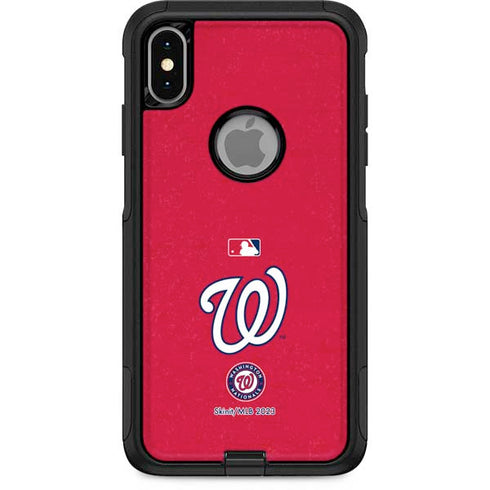 MLB Washington Nationals - Solid Distressed Otterbox Commuter iPhone Skin