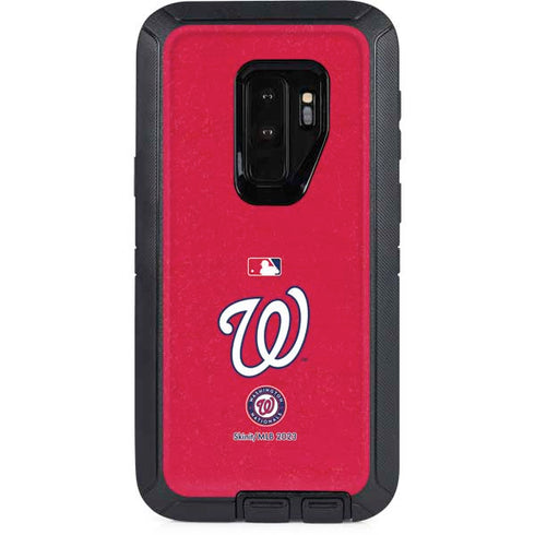 MLB Washington Nationals - Solid Distressed Otterbox Defender Galaxy Skin