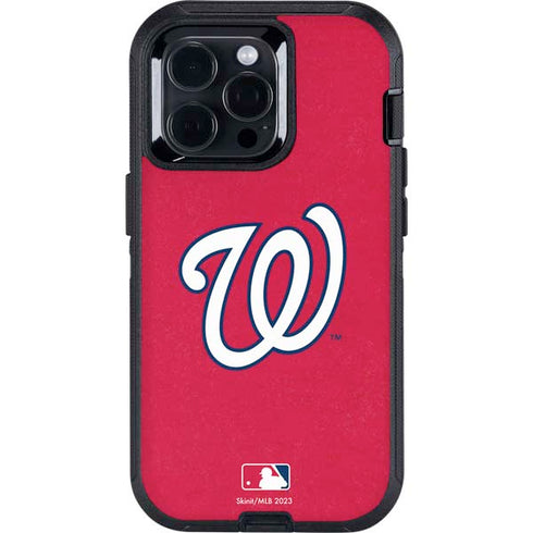 MLB Washington Nationals - Solid Distressed Otterbox Defender iPhone Skin